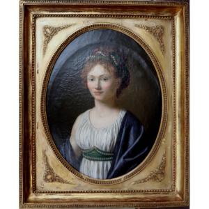 Joseph-marie Vien The Younger (attributed To) : "young Empire Girl"