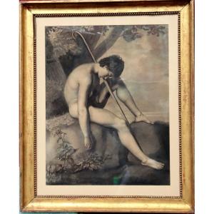 ECOLE NEO-CLASSIQUE 1803 : "LE PÂTRE ENDORMI"