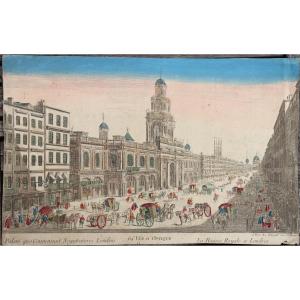 VUE D’OPTIQUE XVIIIe II/VI : « BOURSE ROYALE A LONDRES »