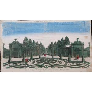 VUE D’OPTIQUE XVIIIe VI/VI : « JARDINS DU COMTE D’ALTHANN »