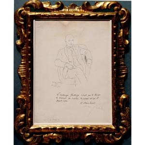 Pablo Picasso : “max Jacob In An Armchair”