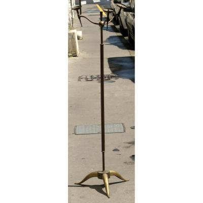 Rare Floor Lamp 1930 In Bronze