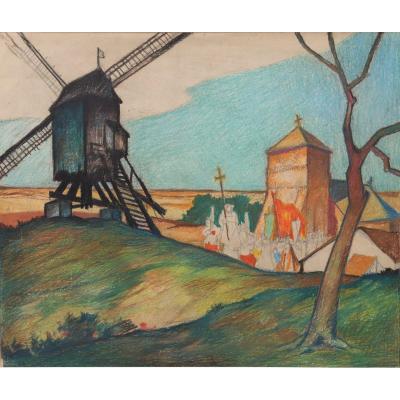 RAYMOND DIERICKX : "LA PROCESSION AU MOULIN"