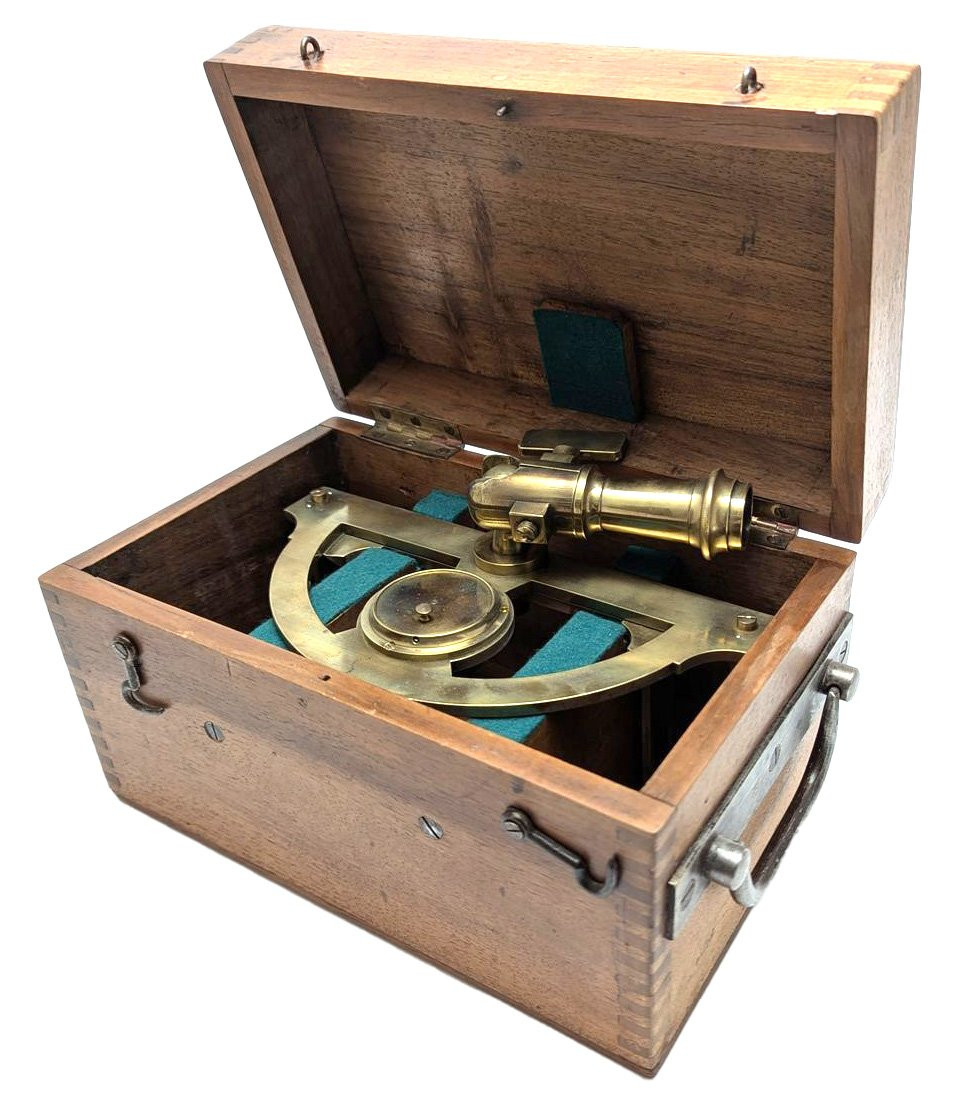 Pinnacle Graphometer & Compass Or Surveyor's Semicircle-photo-4