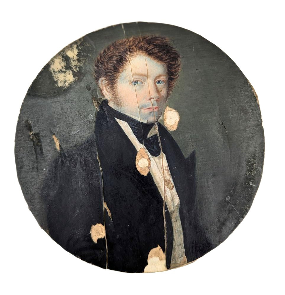 PORTRAITS EN MÉDAILLON D'UN SAVANT DISTINGUÉ & DE SON ÉPOUSE-photo-3