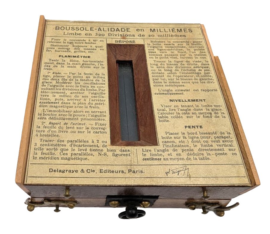 BOUSSOLE ALIDADE EN MILLIÈMES DU GÉNÉRAL PEIGNÉ-photo-8