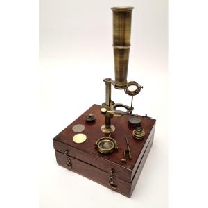 Microscope Miniature  Type Gould vers 1820-1830