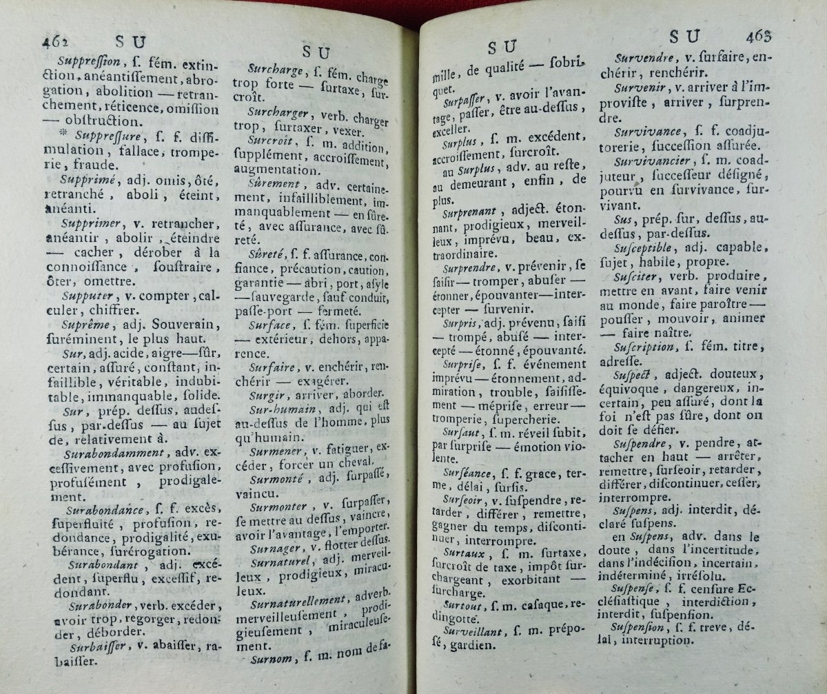 Givoy (timothée De) - French Dictionary Of Synonyms. Paris, Chez Saillant, 1768.-photo-4