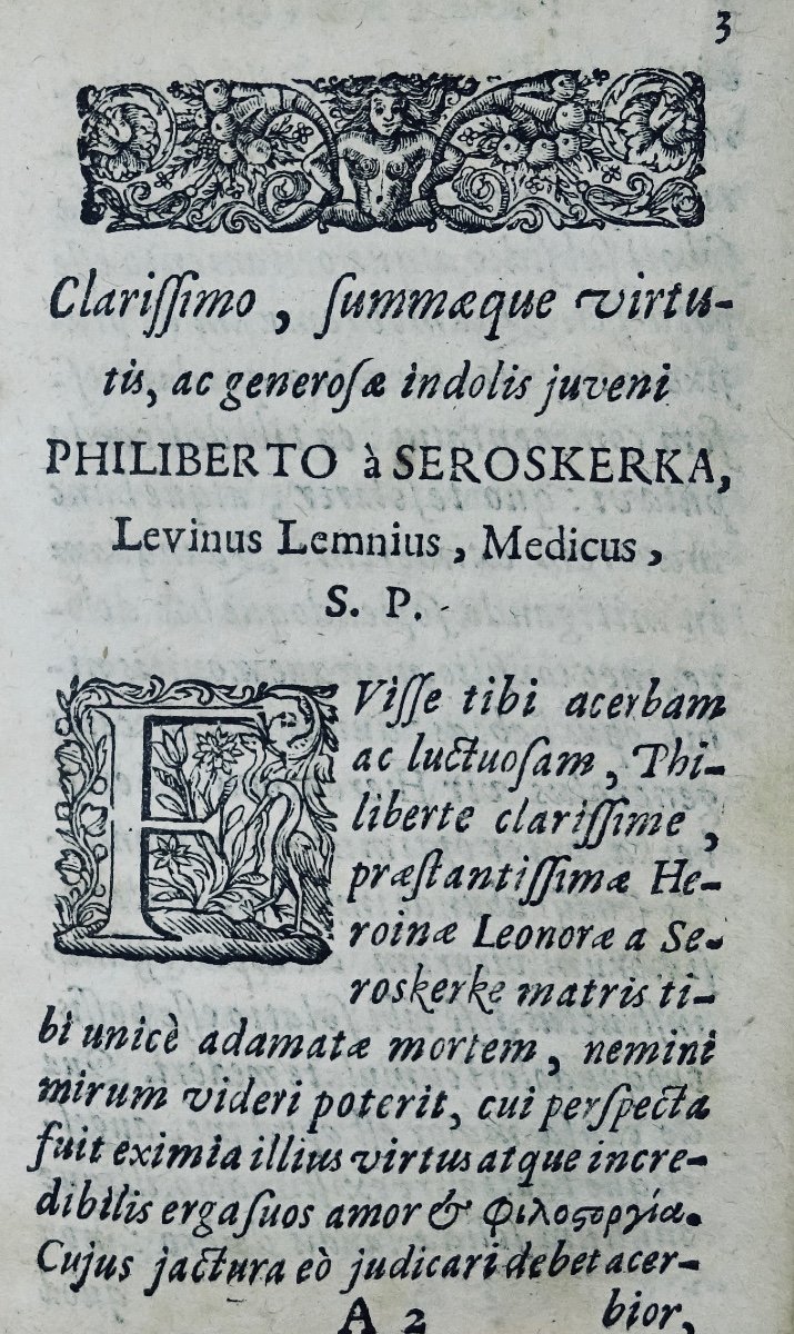 LEMNIUS (Levinus) - De termino vitae. Amsterdam, Davidis Lopes de Haro, 1638.-photo-2