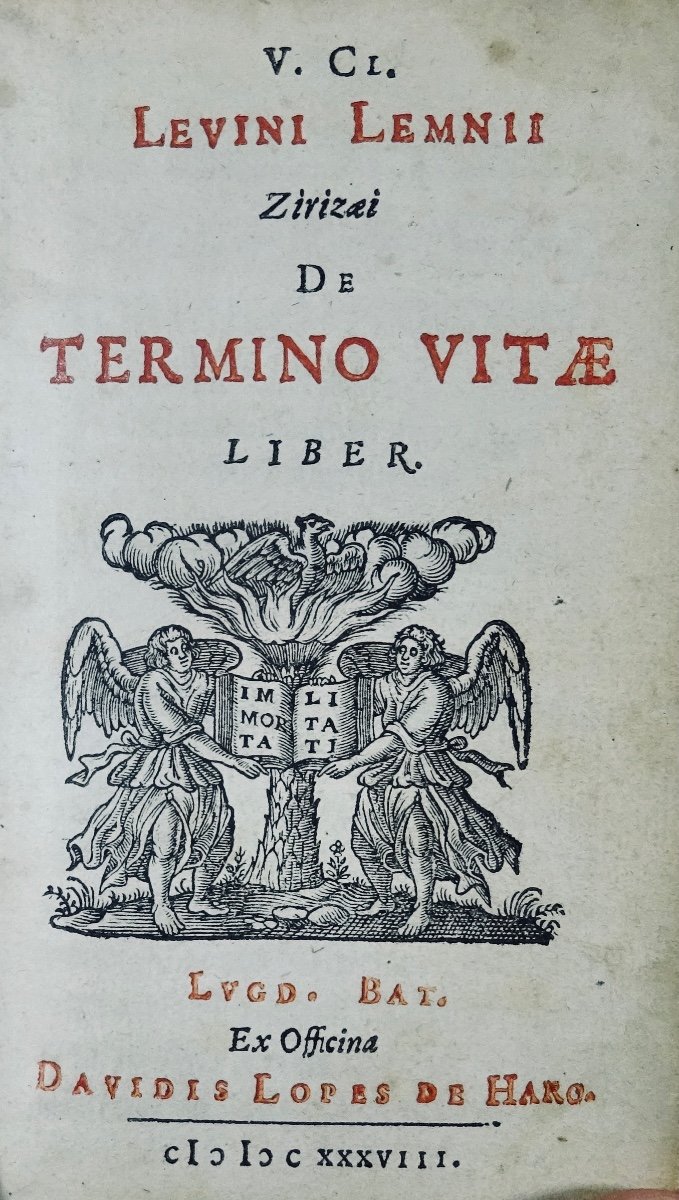 LEMNIUS (Levinus) - De termino vitae. Amsterdam, Davidis Lopes de Haro, 1638.