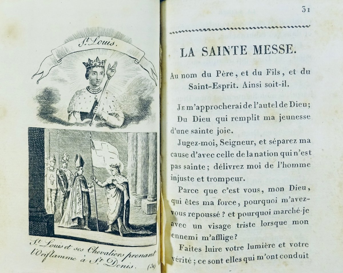 LIVRE RELIGIEUX - Petites heures des dames. Chez Saintin, vers 1820.-photo-3
