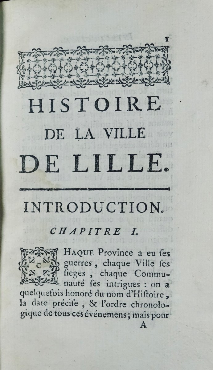 [mcdspdl & Arras Literary Society] - History Of The City Of Lille. 1764.-photo-3