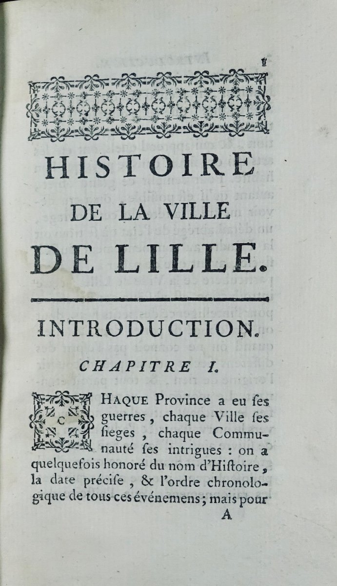[M.C.D.S.P.D.L. & DE LA SOCIÉTÉ LITTÉRAIRE D'ARRAS] - Histoire de la ville de Lille. 1764.-photo-3