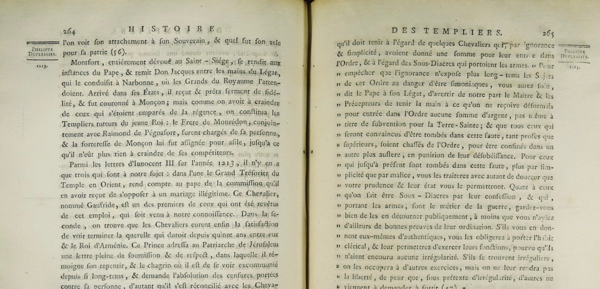 MANSUET - Histoire critique et apologétique de l'ordre des chevaliers du temple. Guillot, 1789.-photo-6