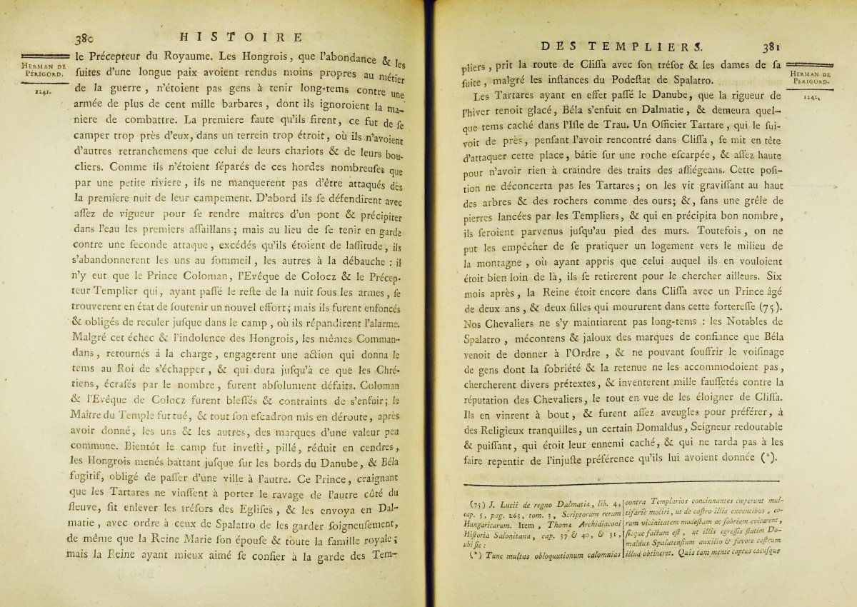 Mansuet - Critical And Apologetic History Of The Order Of The Knights Of The Temple. Guillot, 1789.-photo-7