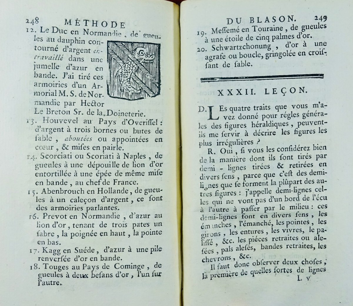 MENESTRIER - La nouvelle méthode raisonnée du blason. Chez Bruyset Ponthus, 1754.-photo-3