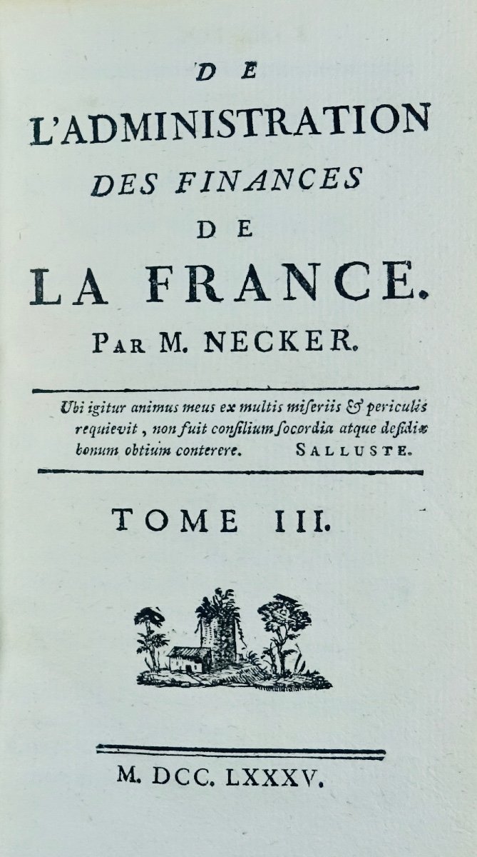 NECKER - De l'administration des finances de la France. 1785, reliure de l'époque.-photo-6