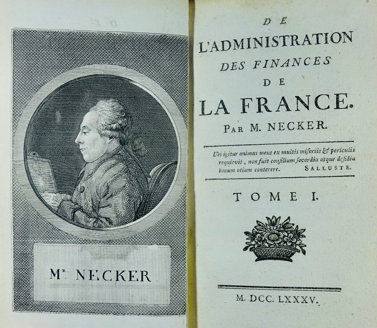 NECKER - De l'administration des finances de la France. 1785, reliure de l'époque.