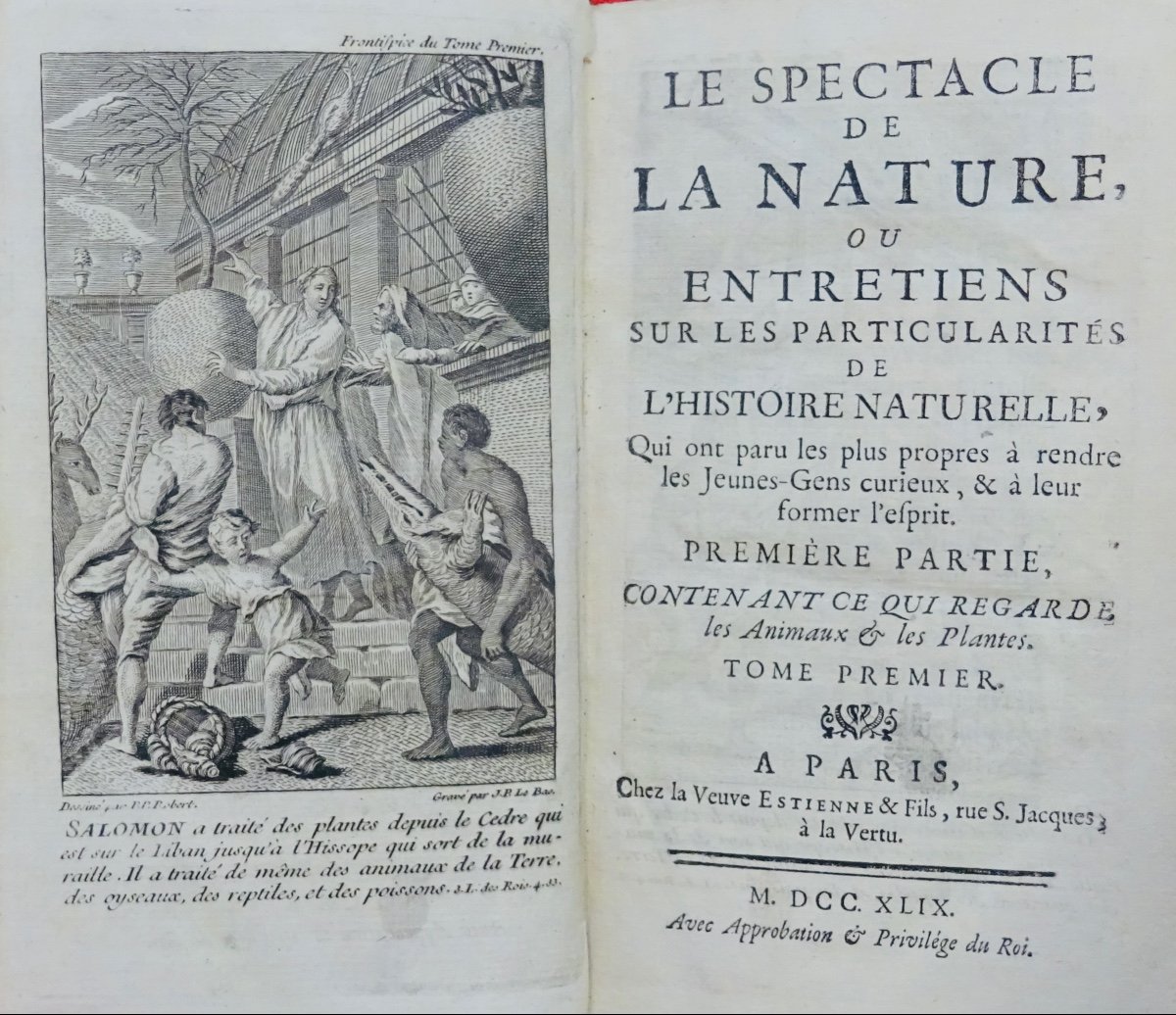 PLUCHE (Abbé Noël Antoine ) - Le spectacle de la nature. Estienne, 1749.-photo-2