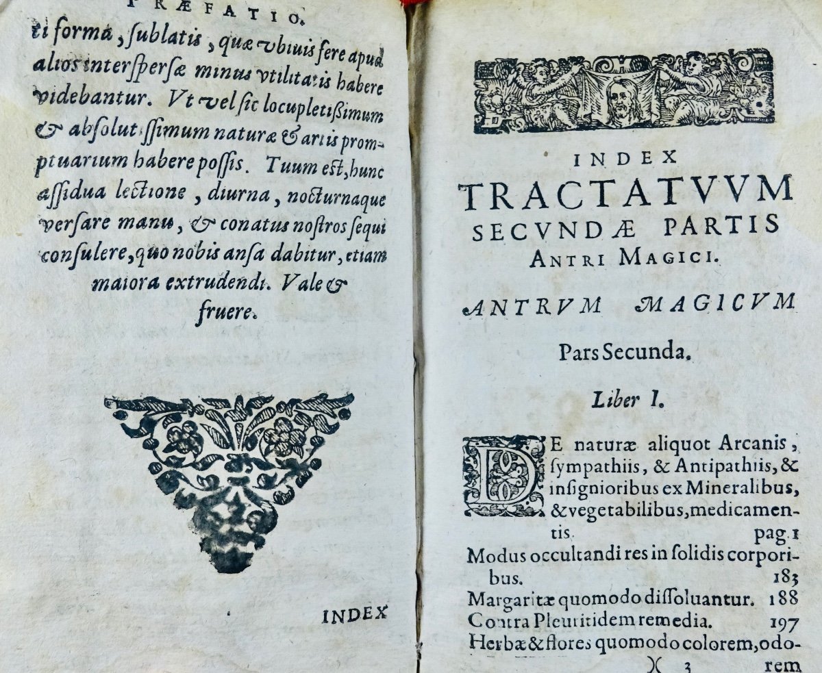 ZIMARA - Antri magico-medici pars secunda in qua arcana naturae. imprimé à Francfort, en 1526.-photo-2