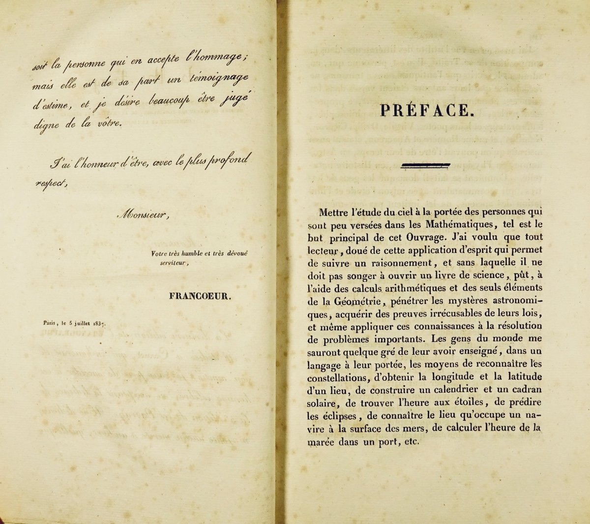 FRANCOEUR (L.-B.) - Uranographie ou traité élémentaire d'astronomie. Bachelier, 1837.-photo-4