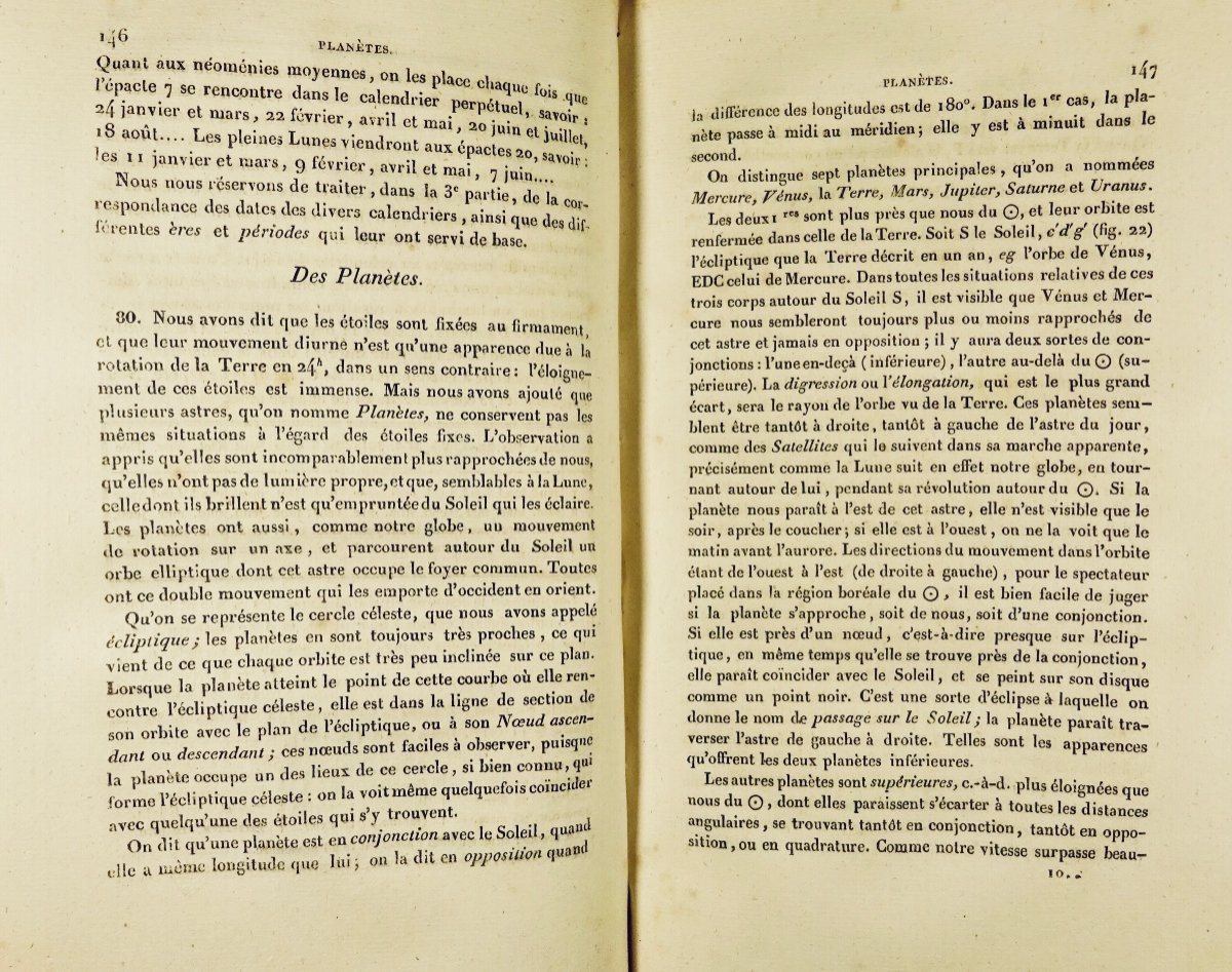 FRANCOEUR (L.-B.) - Uranographie ou traité élémentaire d'astronomie. Bachelier, 1837.-photo-3