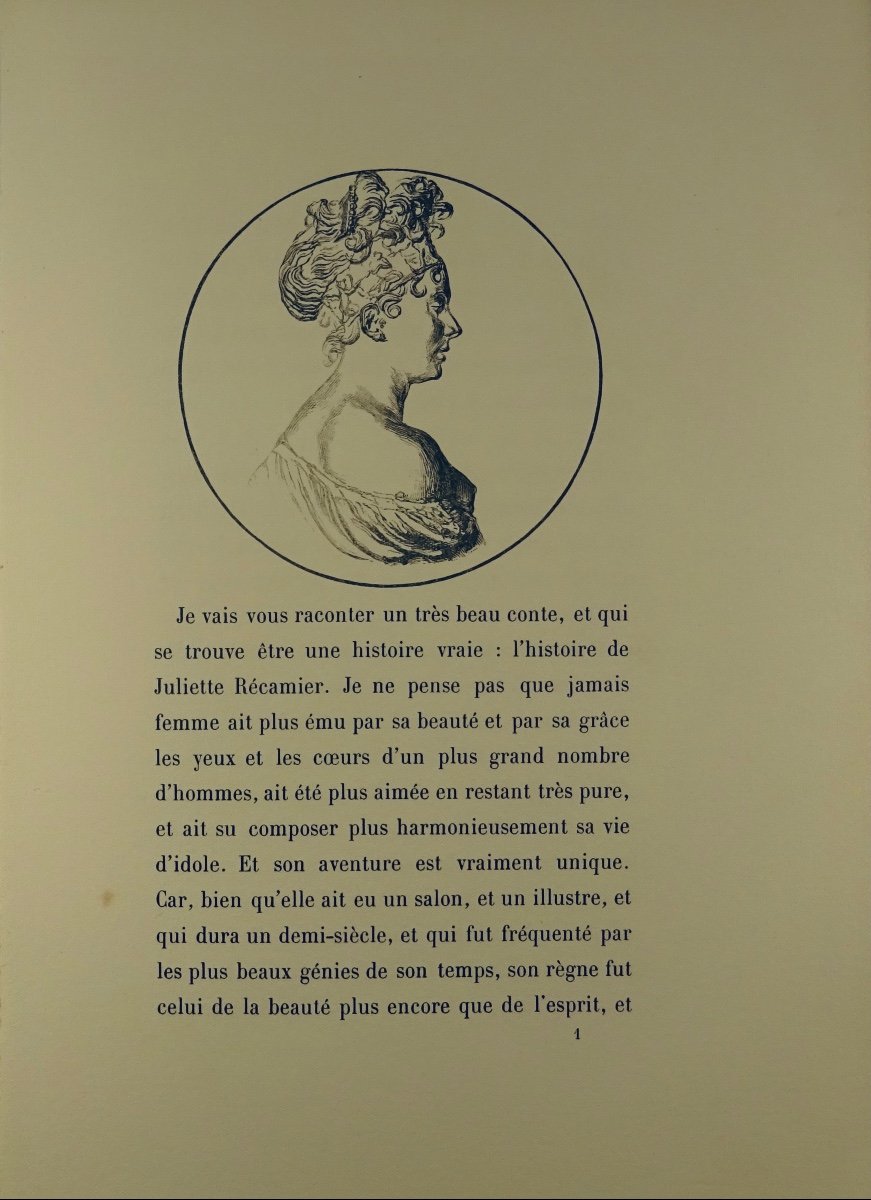 Lemaitre (jules) - Madame Récamier. Helleu And Sergent, 1930. First Edition.-photo-3