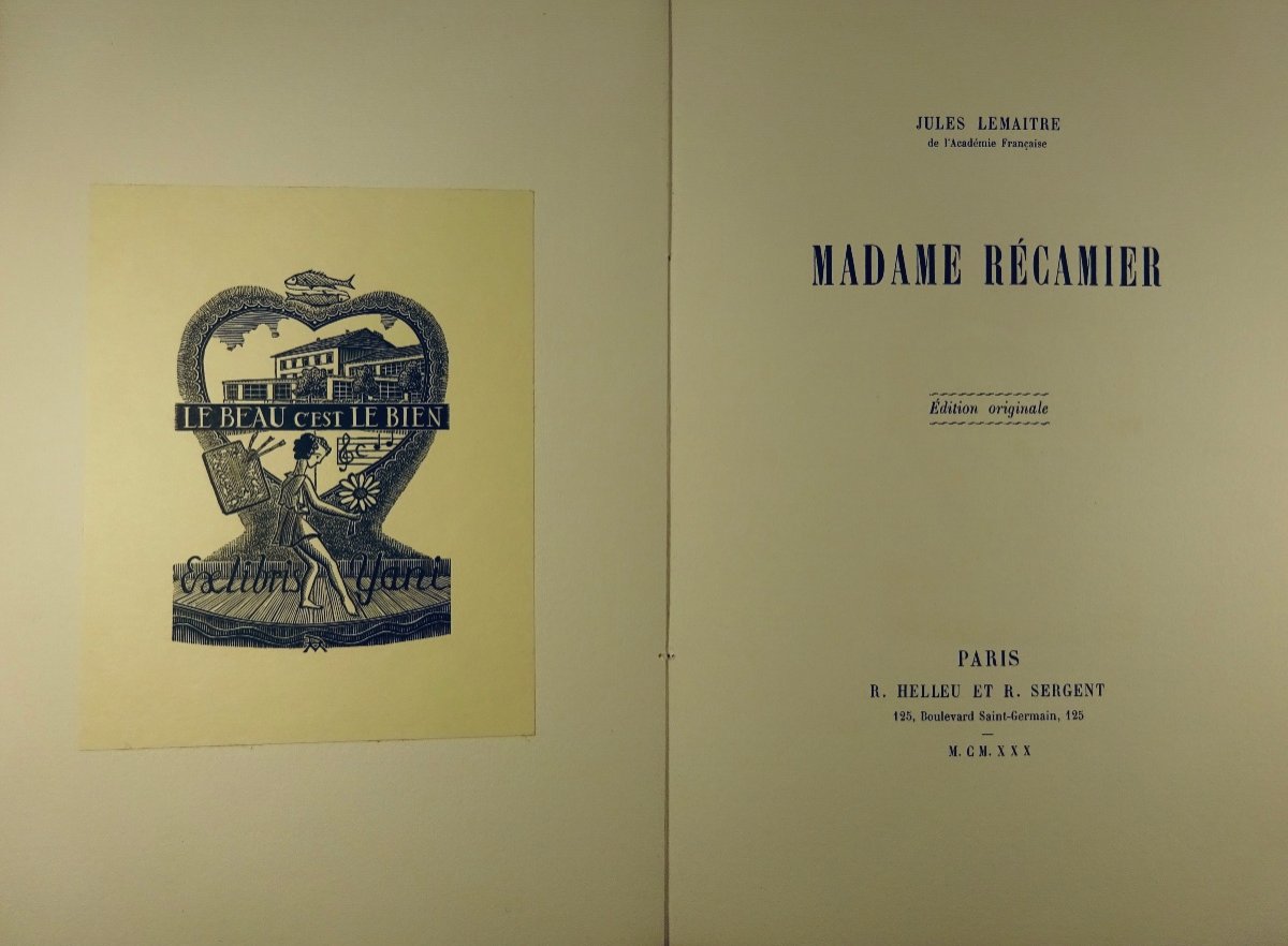 Lemaitre (jules) - Madame Récamier. Helleu And Sergent, 1930. First Edition.-photo-8