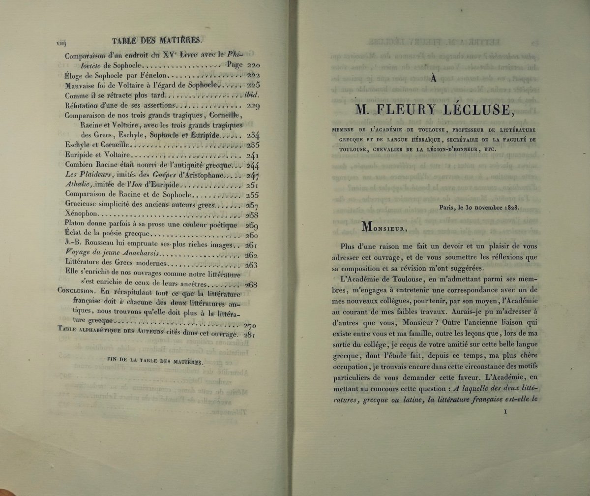 BERGER DE XIVREY - Recherches sur les sources antiques de la littérature française. 1829.-photo-4