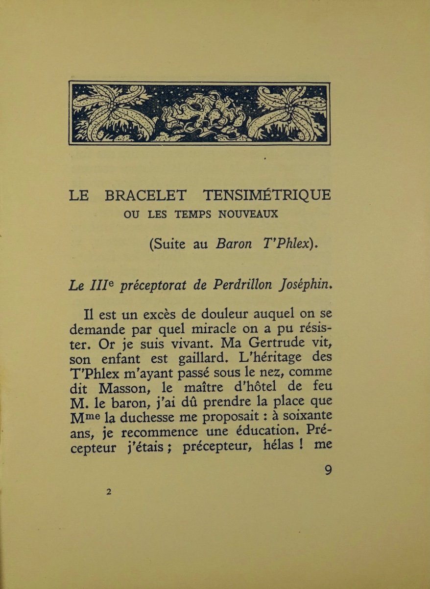 BLANCHE (Jacques-Émile) - Le bracelet tensimétrique. Aux Éditions du Sagittaire, 1926.-photo-1