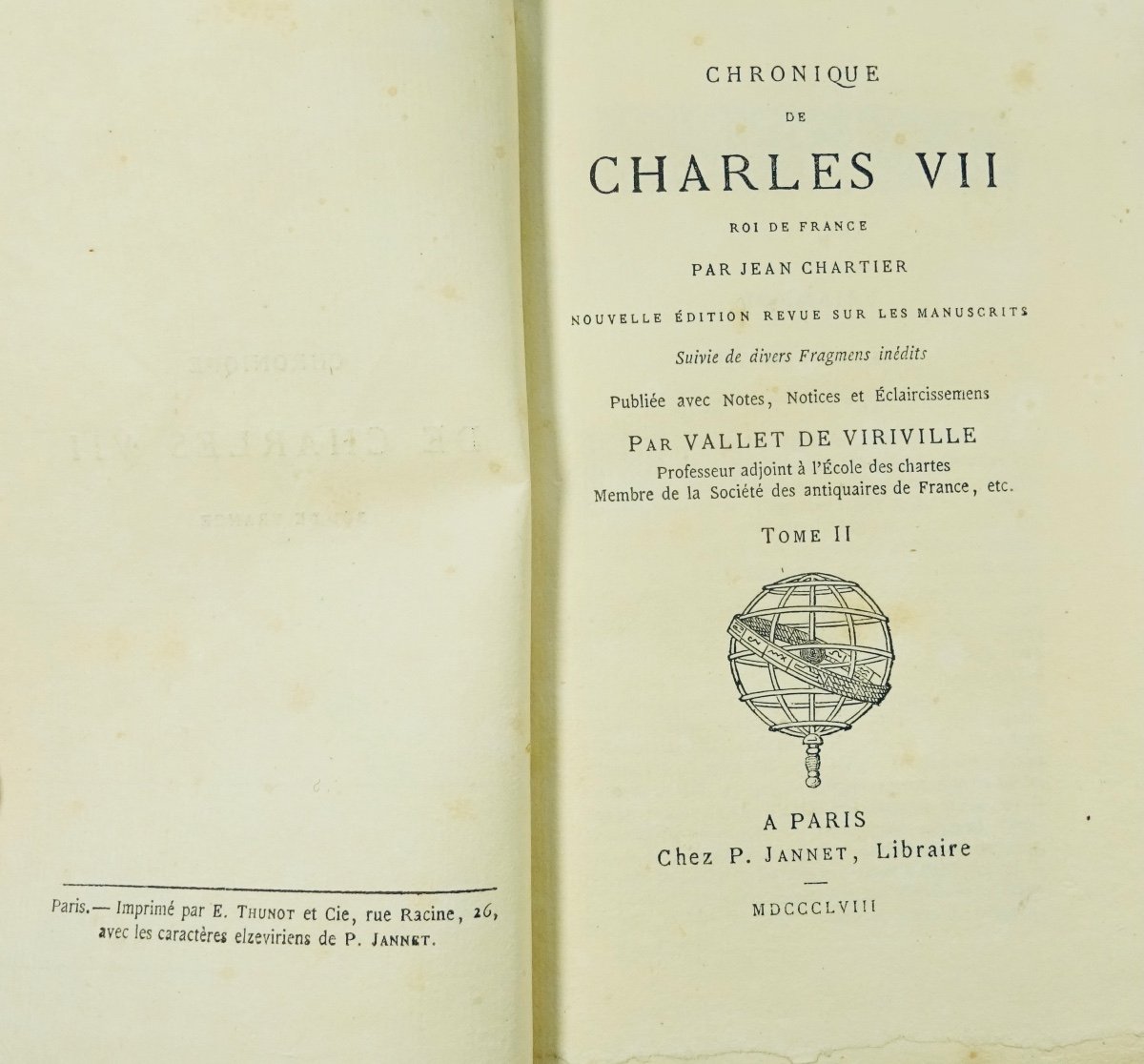Chartier - Chronicle Of Charles VII King Of France. P. Jannet, Elzévirienne Library, 1858.-photo-2