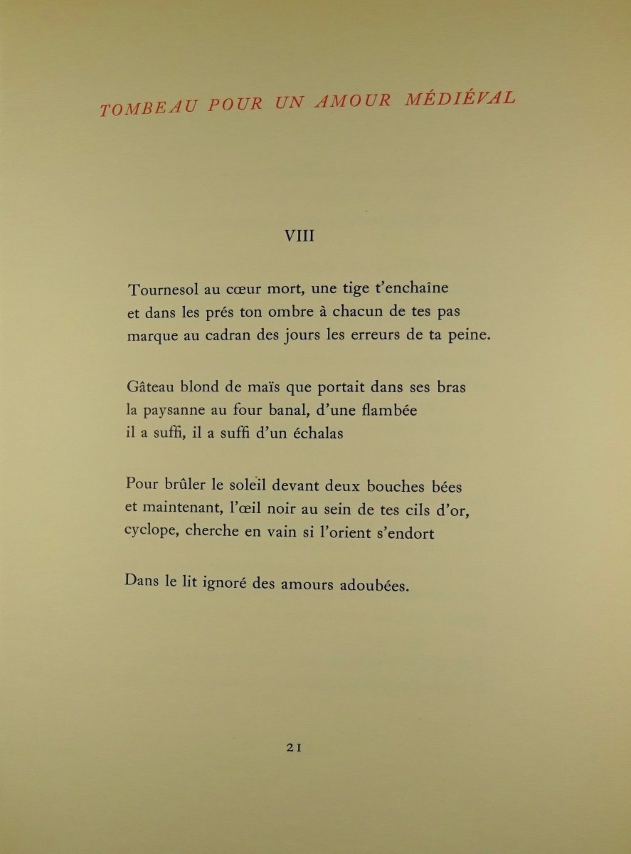 GABEREL - Tombeau pour un amour médiéval.  Aux Portes de France, 1944, édition originale.-photo-3