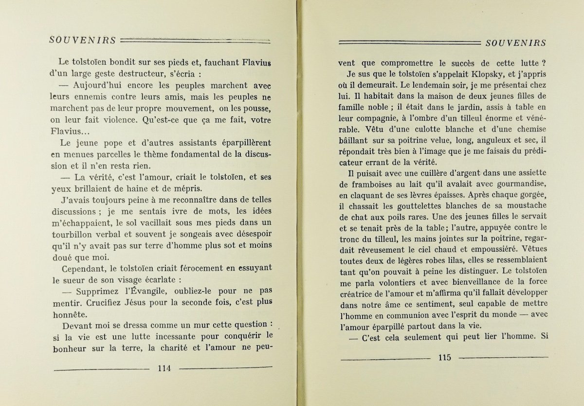 GORKI (Maxime) - Souvenirs de ma vie littéraire. Éditions du Sagittaire, Simon Kra, 1923.-photo-6