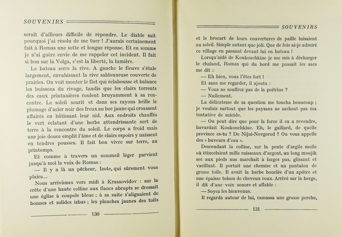 GORKI (Maxime) - Souvenirs de ma vie littéraire. Éditions du Sagittaire, Simon Kra, 1923.-photo-7