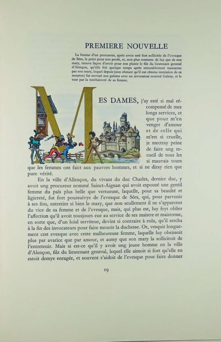 Navarre (marguerite De) - The Heptameron. Editions Du Naniyan, 1970, Illustrated By Jean Gradassi.-photo-2