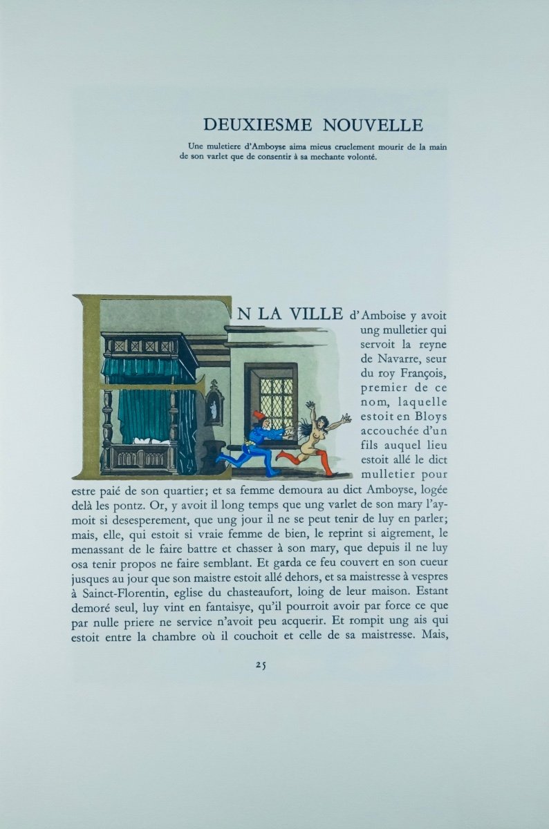 Navarre (marguerite De) - The Heptameron. Editions Du Naniyan, 1970, Illustrated By Jean Gradassi.-photo-3