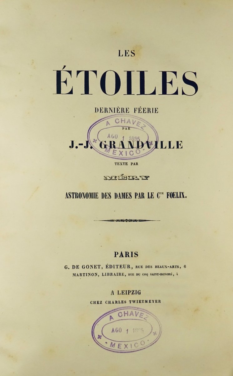 GRANDVILLE, MÉRY ET FOELIX - Les étoiles dernière féérieet Astronomie des dames. 1840.-photo-2