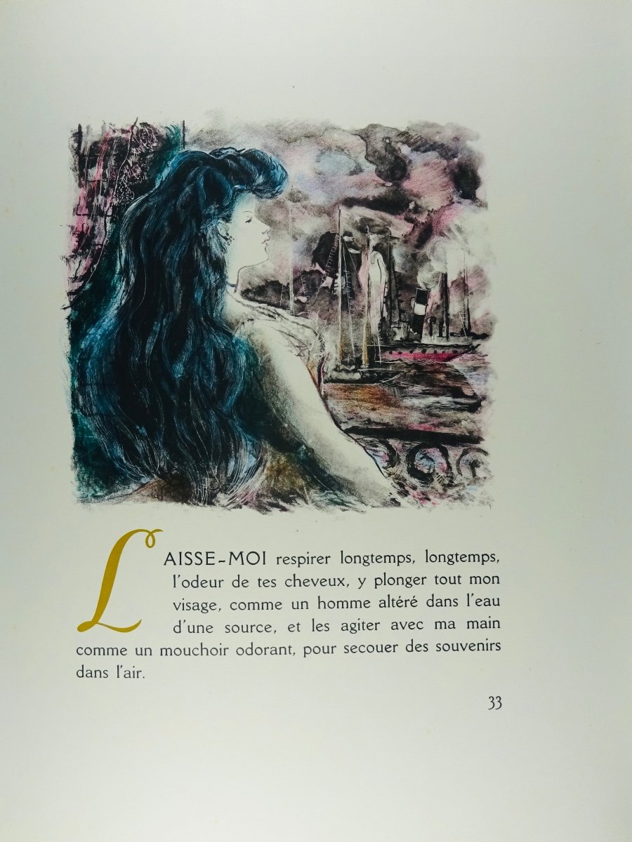 BAUDELAIRE - Dix petits poèmes en prose. Le petit cheval de bois, 1944. Illustré par GRAU-SALA.