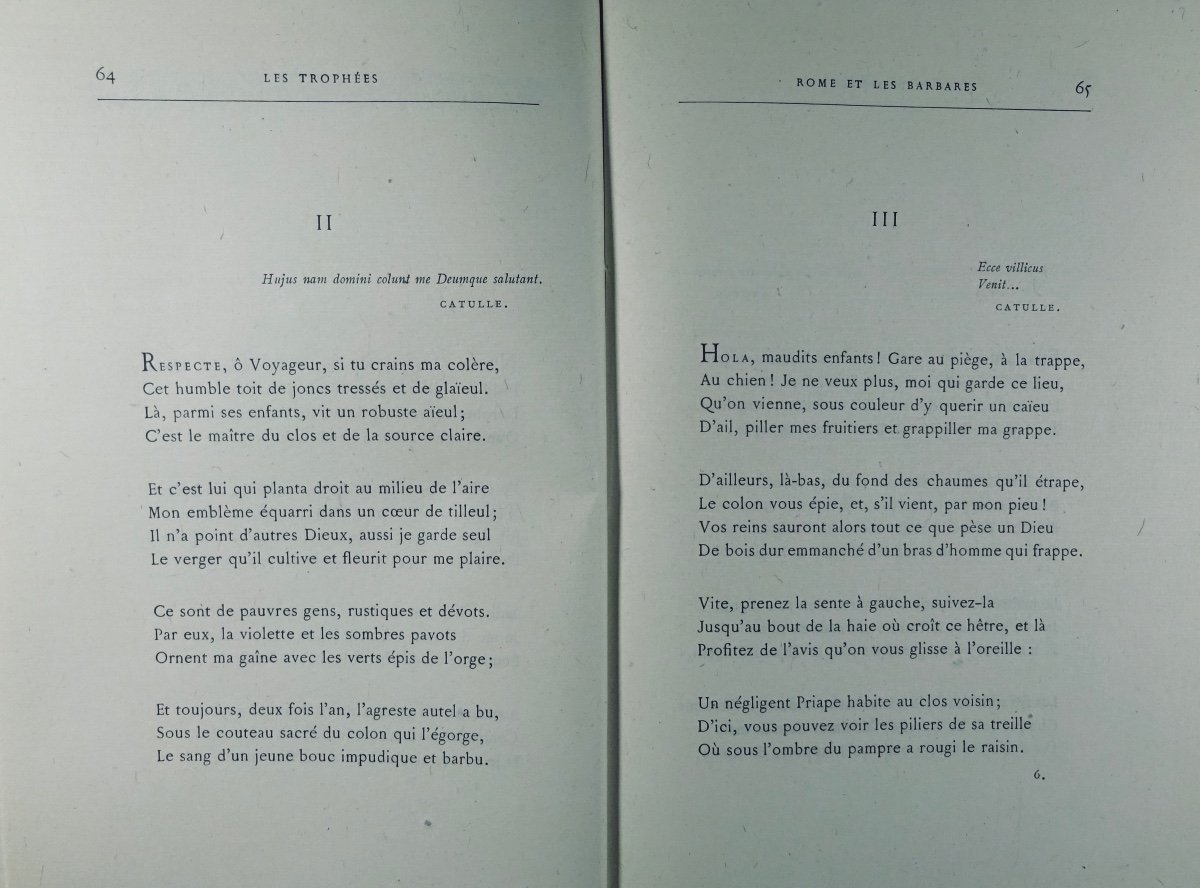 HÉRÉDIA (José-Maria) - Les trophées. Paris, Alphonse Lemerre, 1893. Édition originale.-photo-4