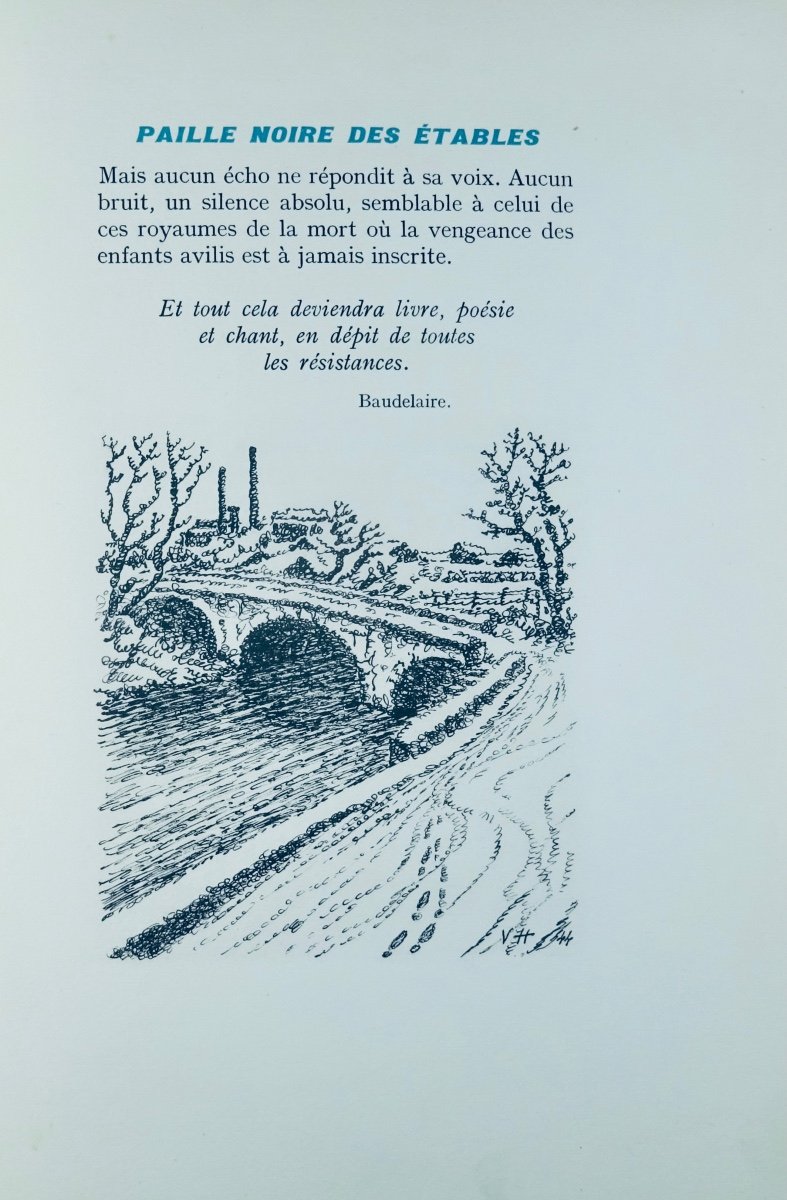 PARROT (Louis) - Paille noire des étables. Robert Laffont, 1945, illustré par Valentine HUGO.-photo-6