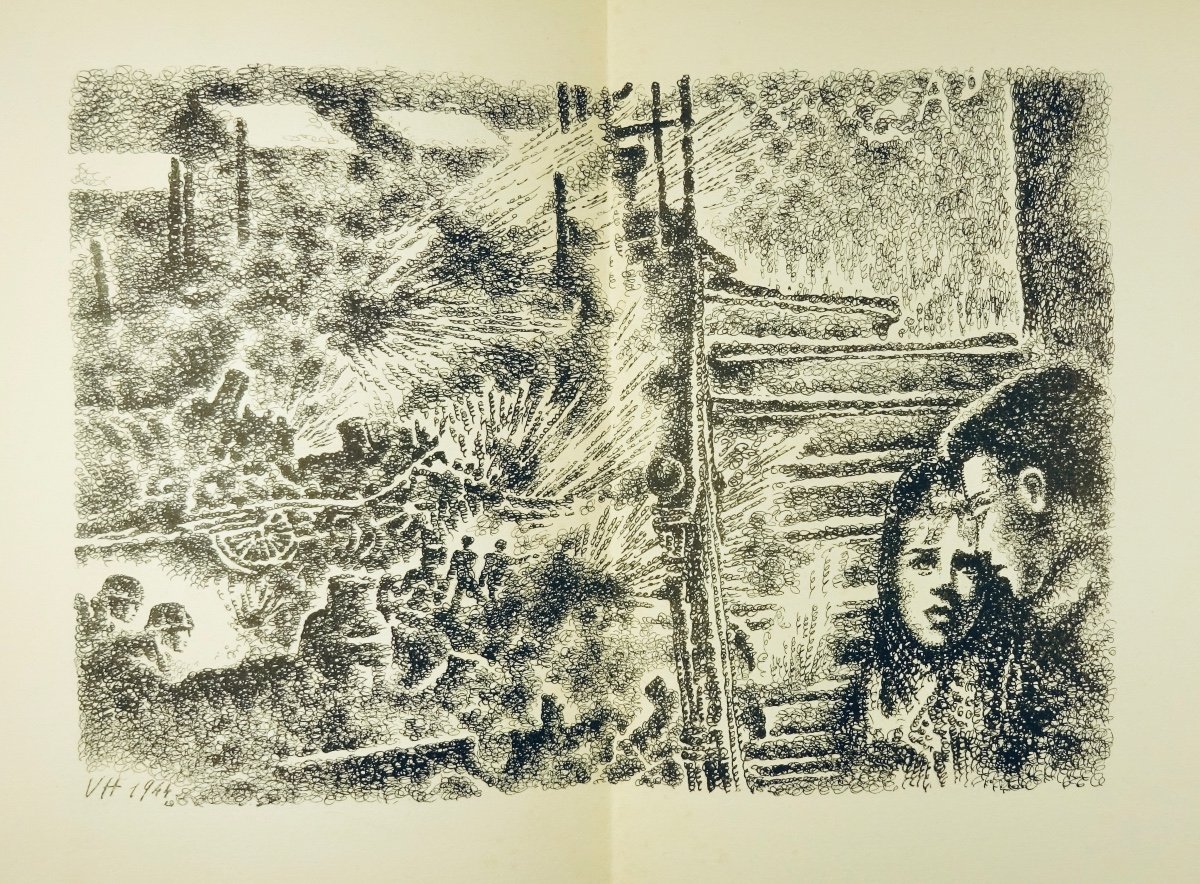  PARROT (Louis) - Paille noire des étables. Robert Laffont, 1945, illustré par Valentine HUGO.-photo-8