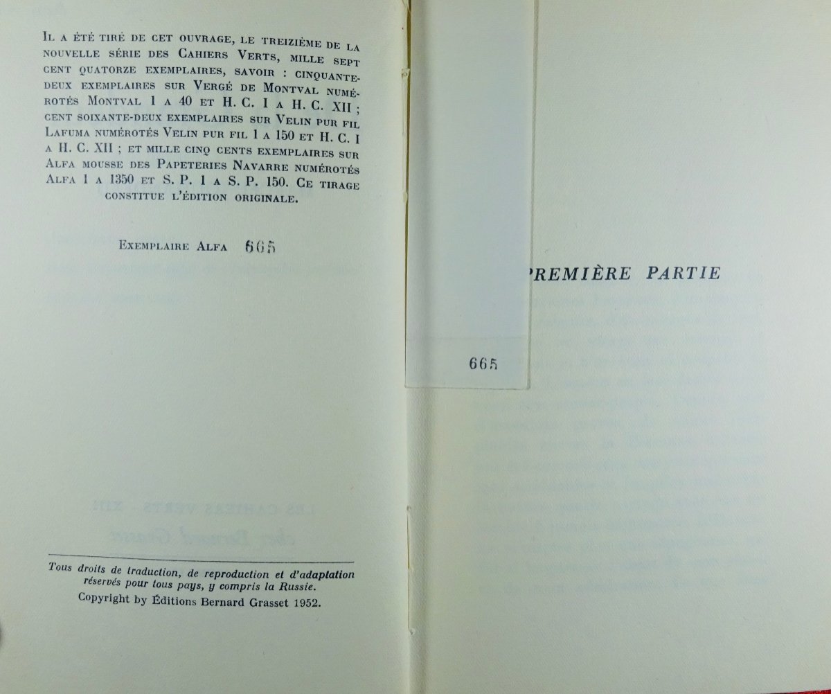 Jouhandeau (marcel) - Greatness. Paris, Grasset, 1952, Original Edition.-photo-4