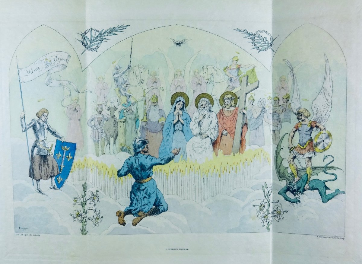 LECLERC- La passion de notre frère le poilu. A. Ferroud, 1917, illustré par LEBÈGUE.-photo-1
