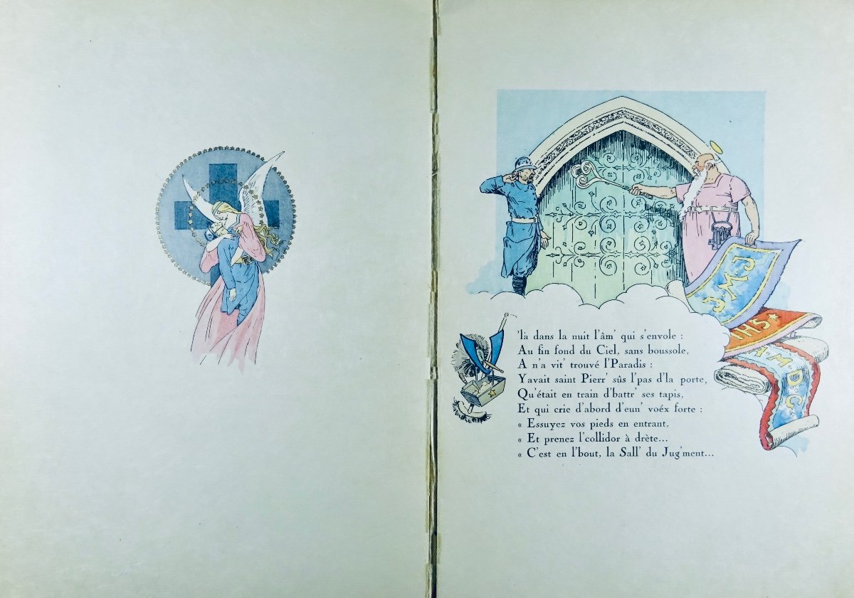 LECLERC- La passion de notre frère le poilu. A. Ferroud, 1917, illustré par LEBÈGUE.-photo-7