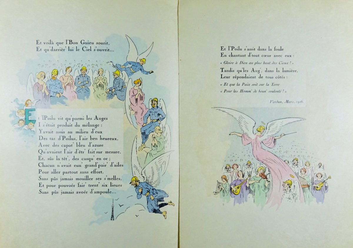LECLERC- La passion de notre frère le poilu. A. Ferroud, 1917, illustré par LEBÈGUE.-photo-8