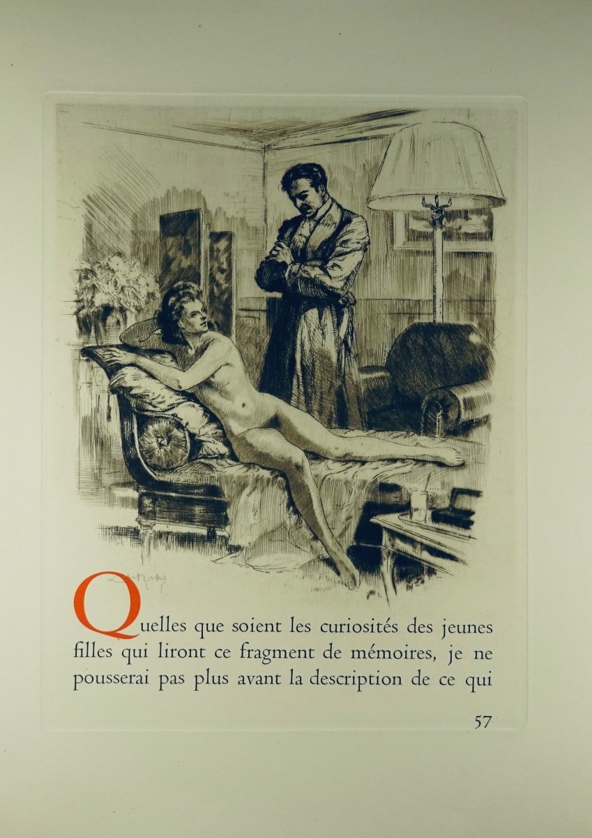 Louÿs (pierre) - Sanguines. Paris, Dominique Wapler, 1945, Illustrated By Lobel-riche.-photo-8