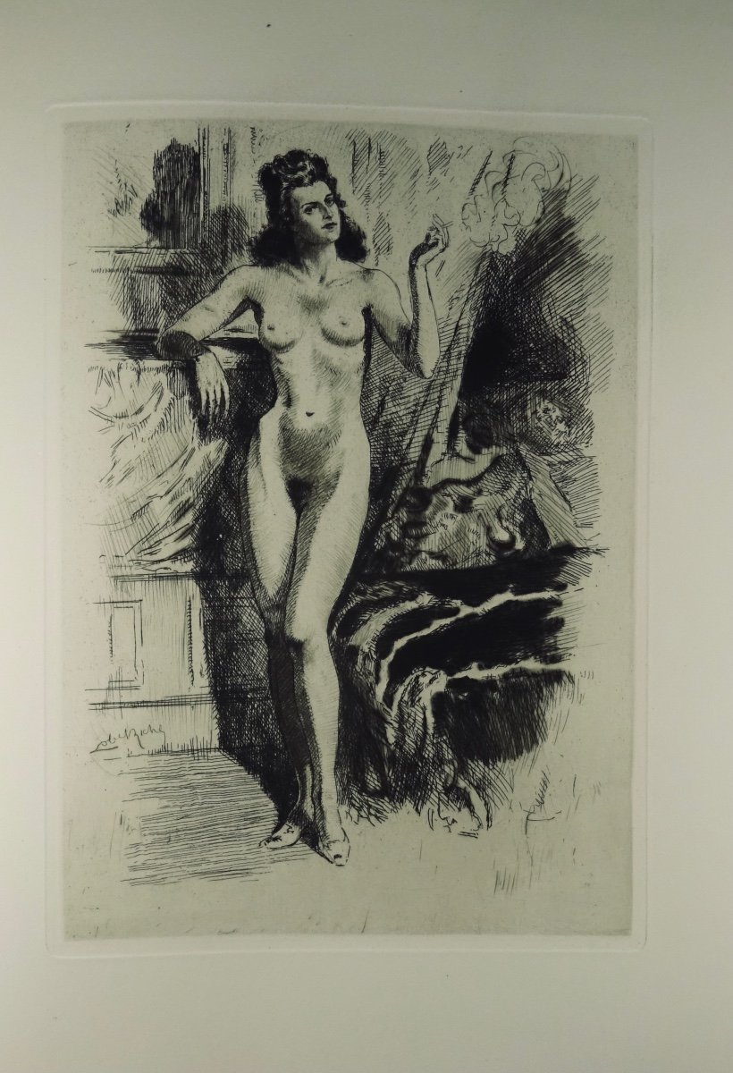  LOUŸS (Pierre) - Sanguines. Paris, Dominique Wapler, 1945, illustré par LOBEL-RICHE.