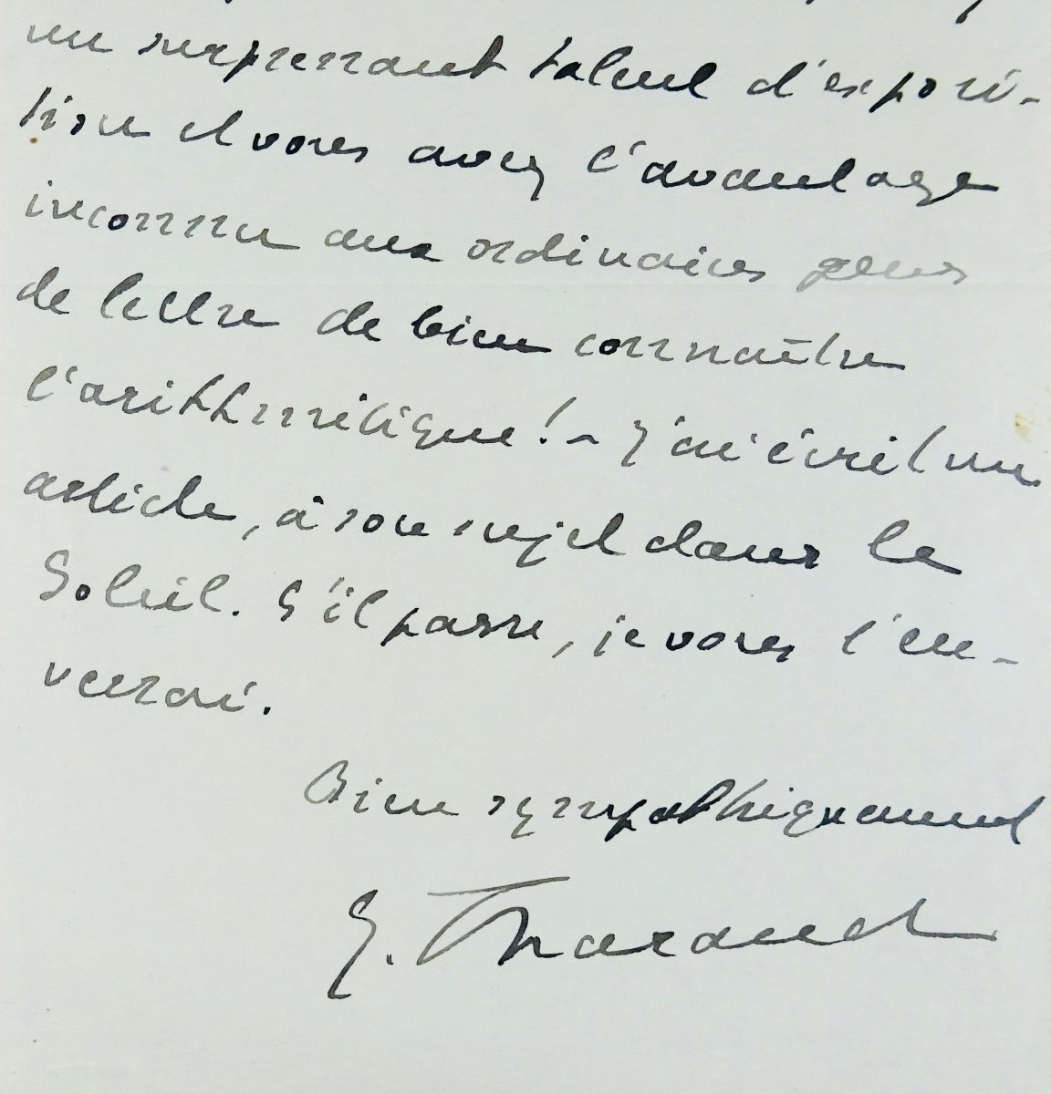 THARAUD (Jean) - Trois lettres de l'écrivain Jean Tharaud, manuscrites, vers 1920.-photo-3