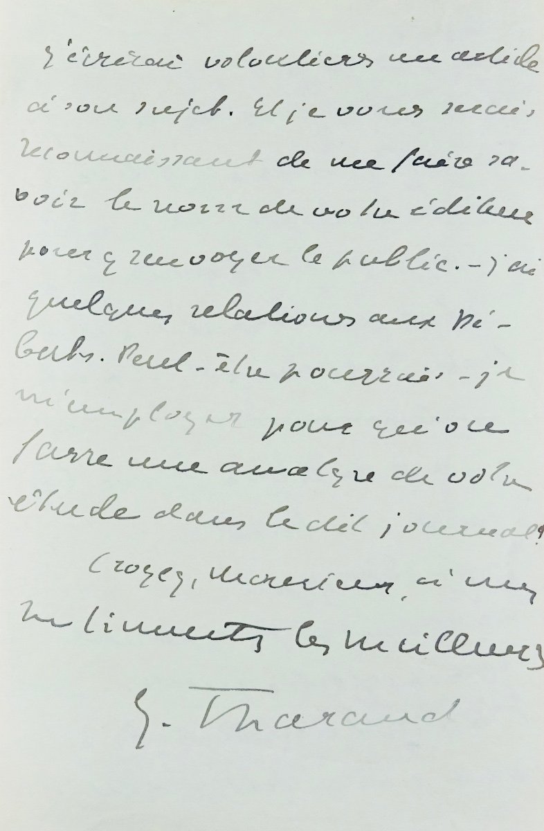 THARAUD (Jean) - Trois lettres de l'écrivain Jean Tharaud, manuscrites, vers 1920.-photo-1