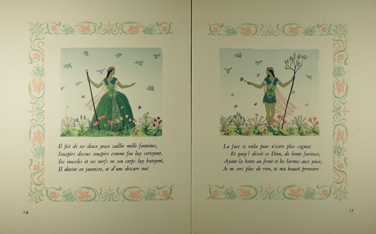 Ronsard (pierre De) - Loves. Les Heures Claires, 1957, Illustrated By Marty.-photo-2